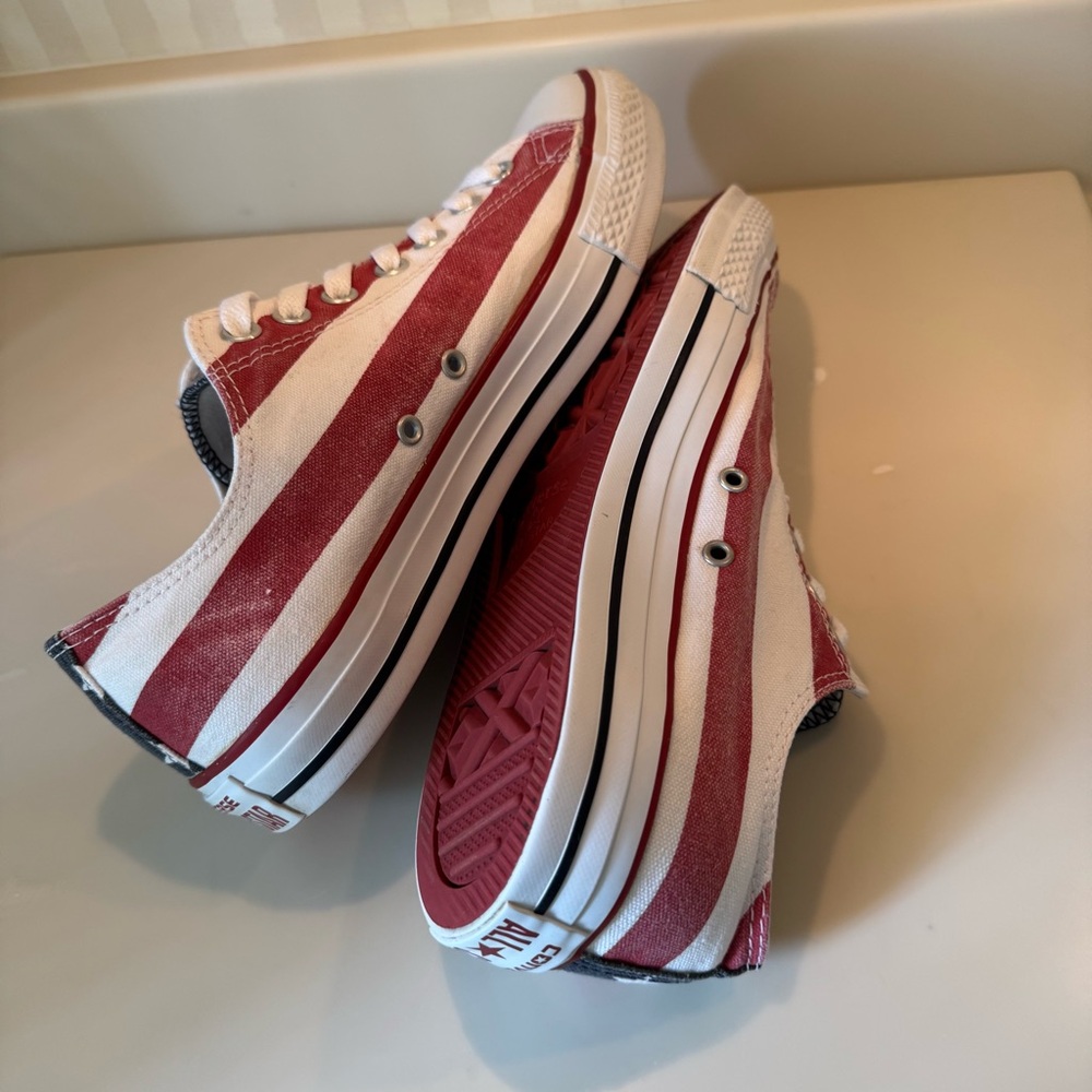 Converse Chuck Taylor All Star US Flag Low Top Sneakers Unisex M 9.5 W 11.5 - Picture 13 of 16